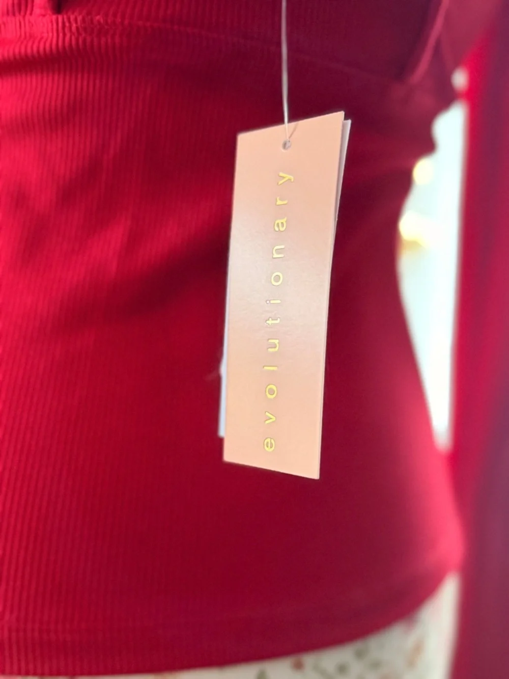 Evolutionary Red Ribbed Tank Top - Dillards - Picture 2 of 4